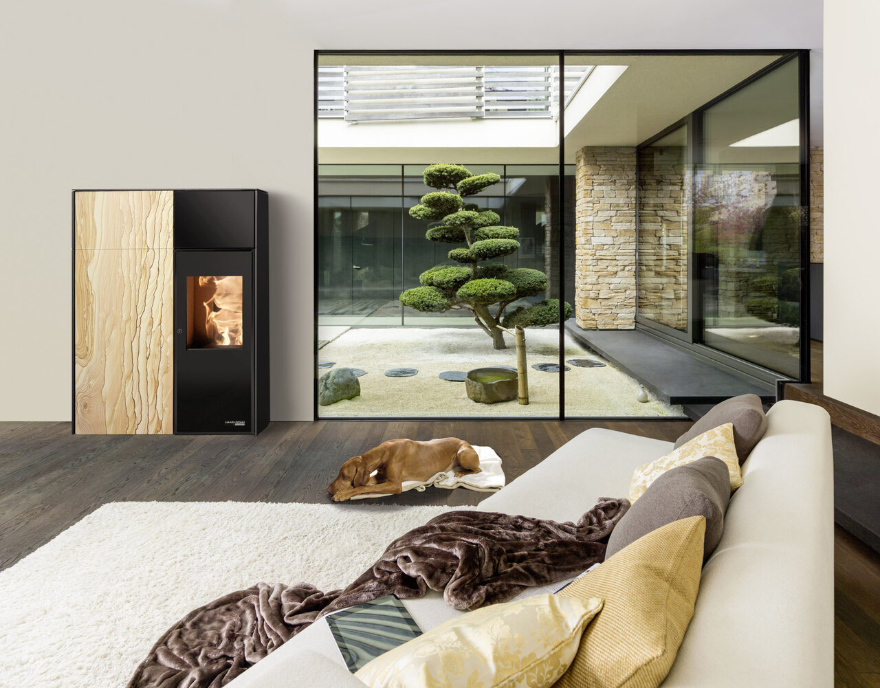 Poêle à granulés moderne